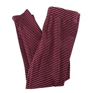 Lands end purple stripe leggings size 7/8
